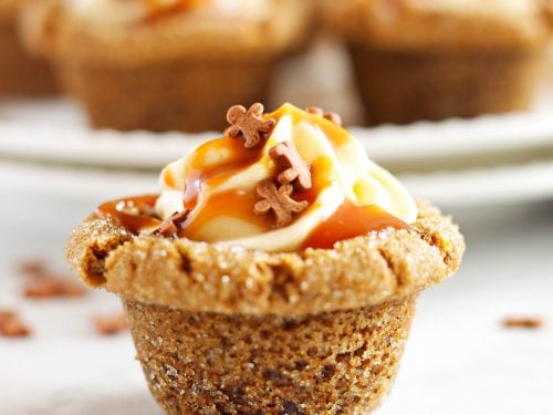 Gingerbread Cookie Cups - Celebrating Sweets