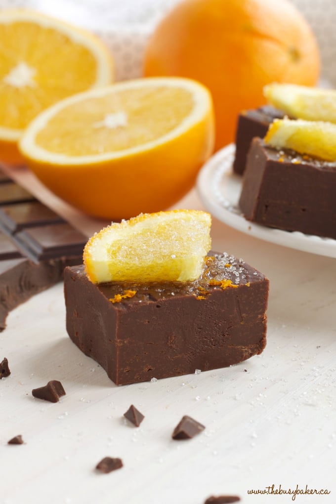 chocolate orange fudge slice