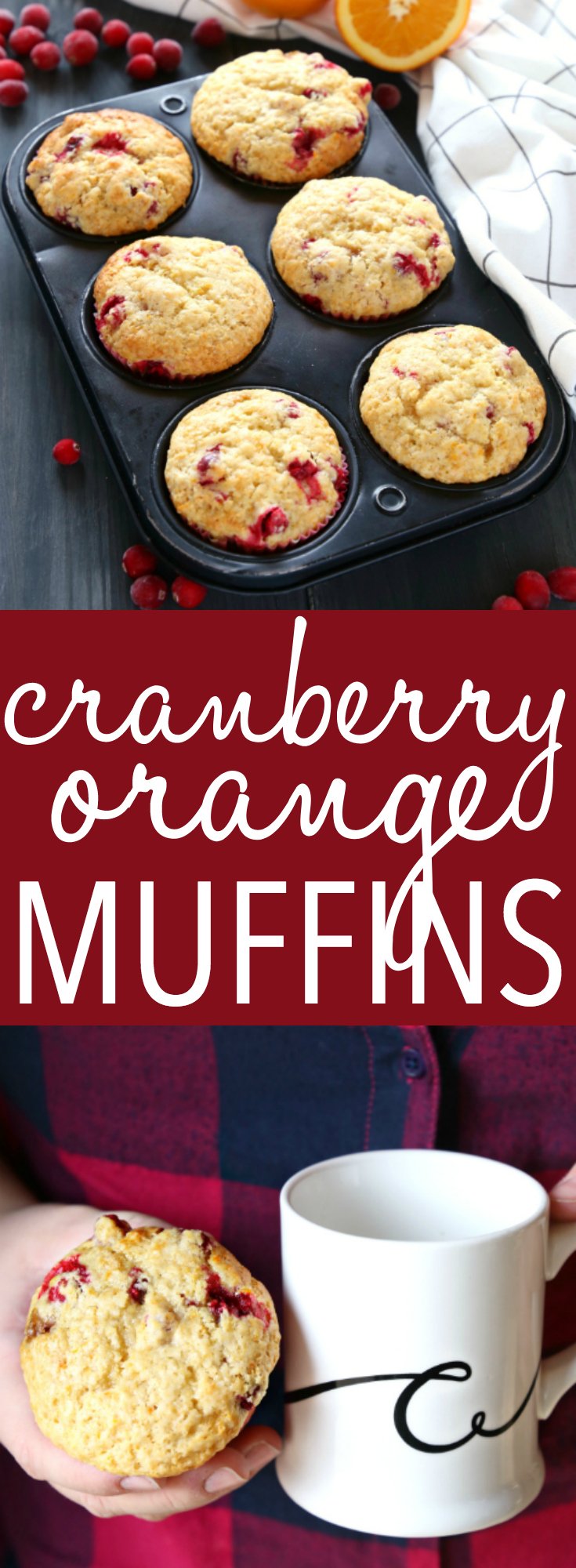 These Cranberry Orange Muffins are packed with tart cranberries and zesty orange flavour and they make the perfect sweet treat or snack! They're the perfect recipe for beginning bakers because they're easy to make with simple ingredients! Recipe from thebusybaker.ca! #cranberryorangemuffins #easymuffinrecipe via @busybakerblog