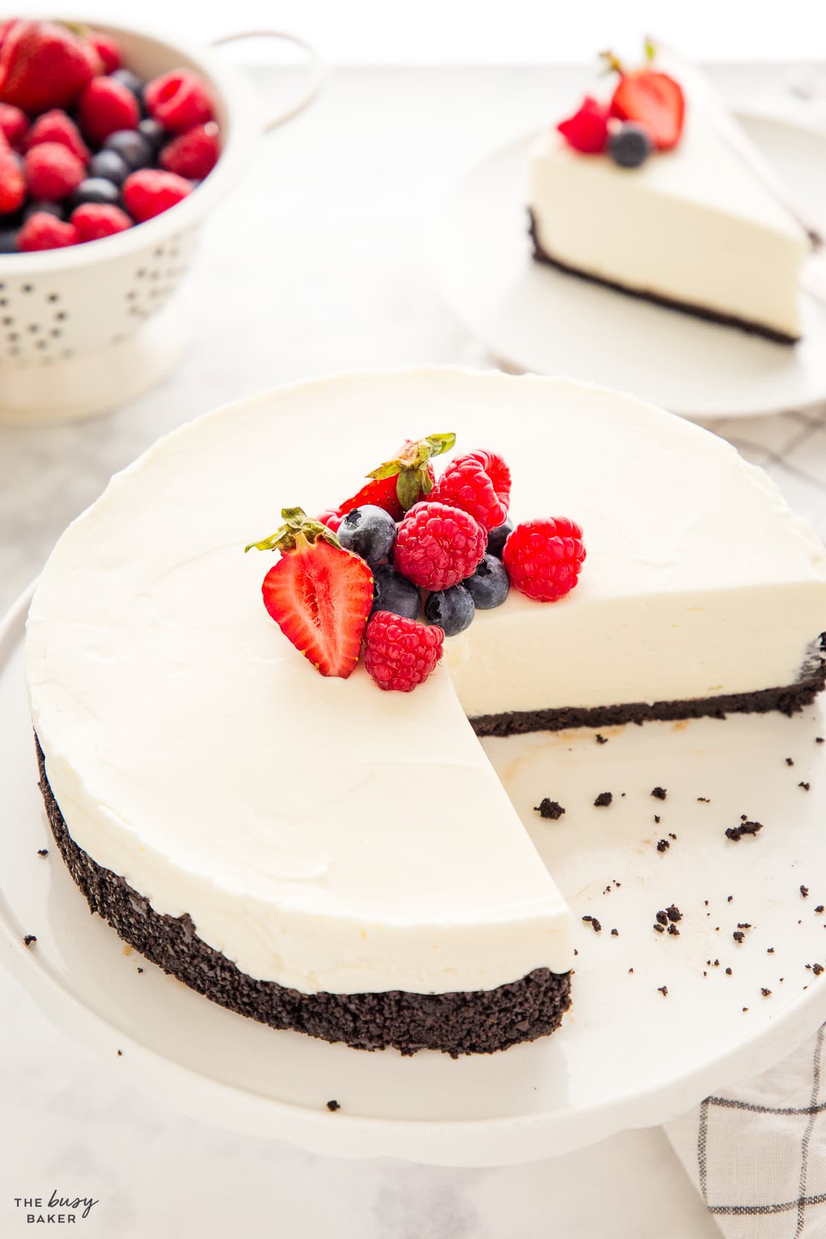 no bake cheesecake with berries