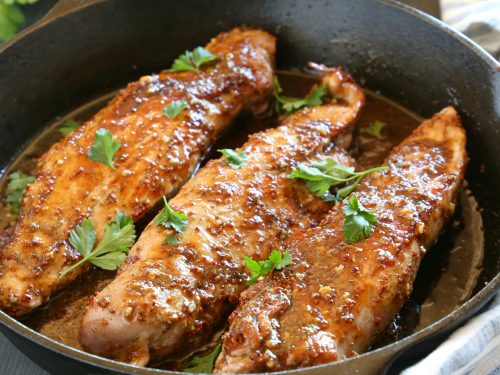 Easy One Pan Sweet Ginger Glazed Pork Tenderloin - The Busy Baker
