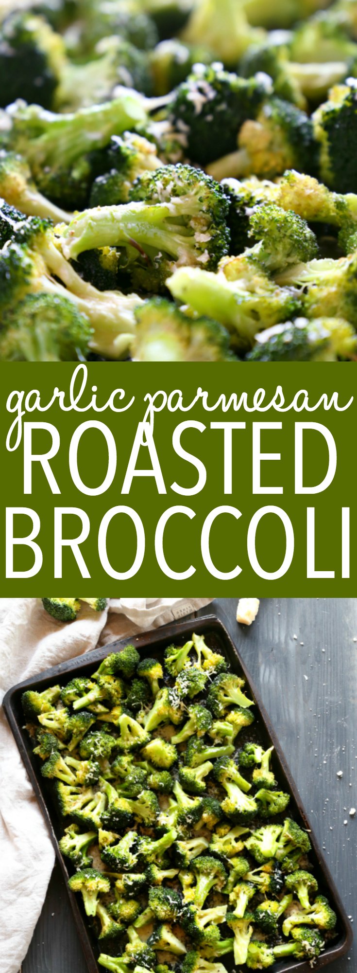 This Garlic Parmesan Roasted Broccoli is a quick and easy side dish that's healthy and delicious, and made with only 4 simple ingredients! It's a family favourite recipe that's the perfect holiday side dish, but it's delicious any time of the year! Recipe from thebusybaker.ca! #sidedish #roastedbroccoli #garlicparmesanbroccoli #easysidedishrecipe via @busybakerblog