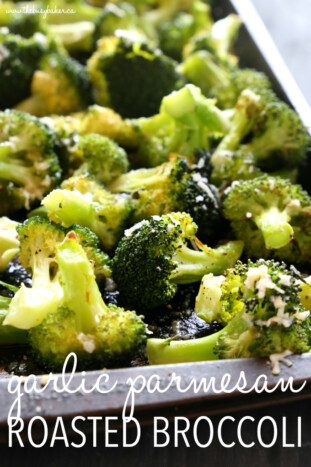 Garlic Parmesan Roasted Broccoli - The Busy Baker