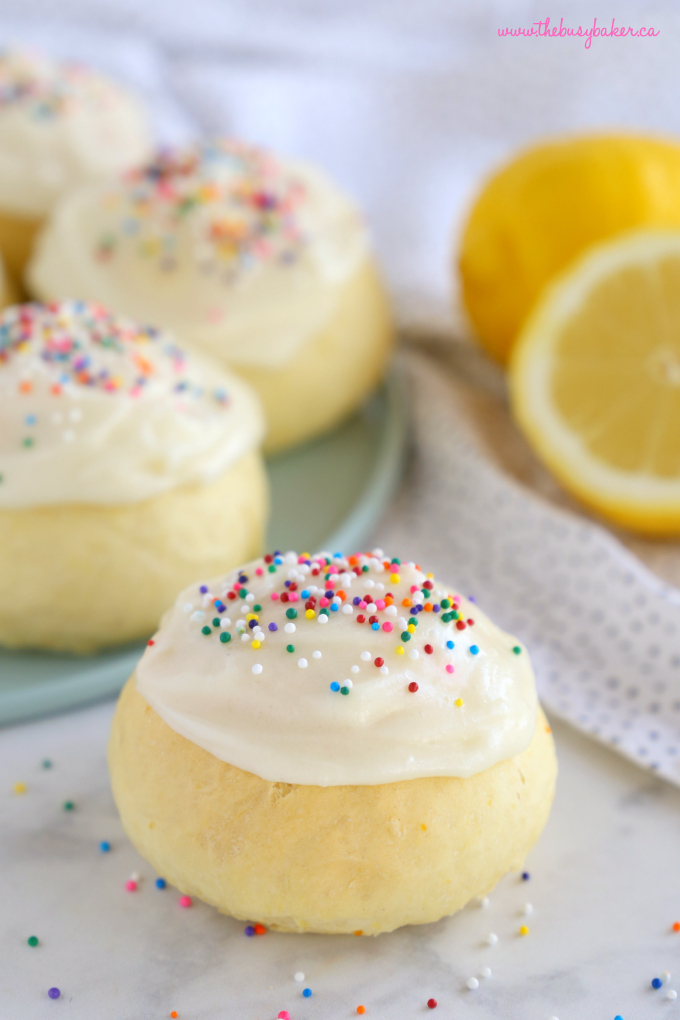 Easter Sweet Buns with lemon and sprinkles