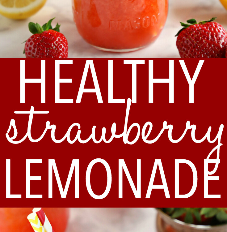 Healthy Strawberry Lemonade {Refined Sugar Free} - The Busy Baker