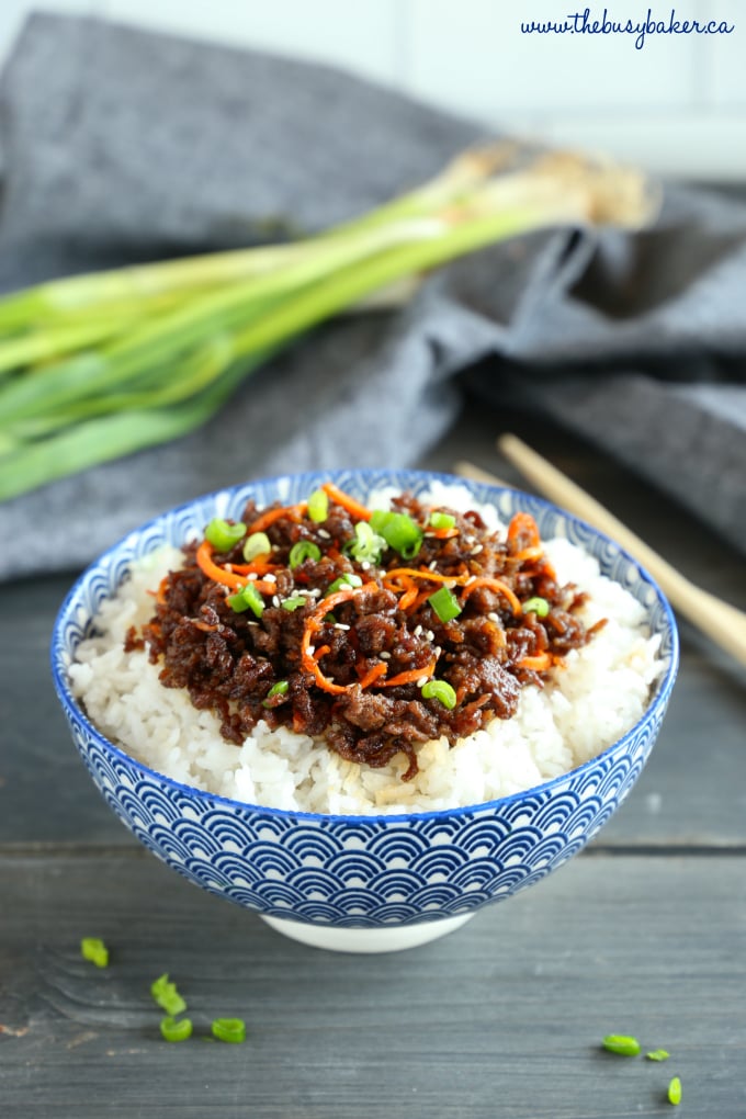 Korean Ground Beef and Rice Bowls - My Korean Kitchen