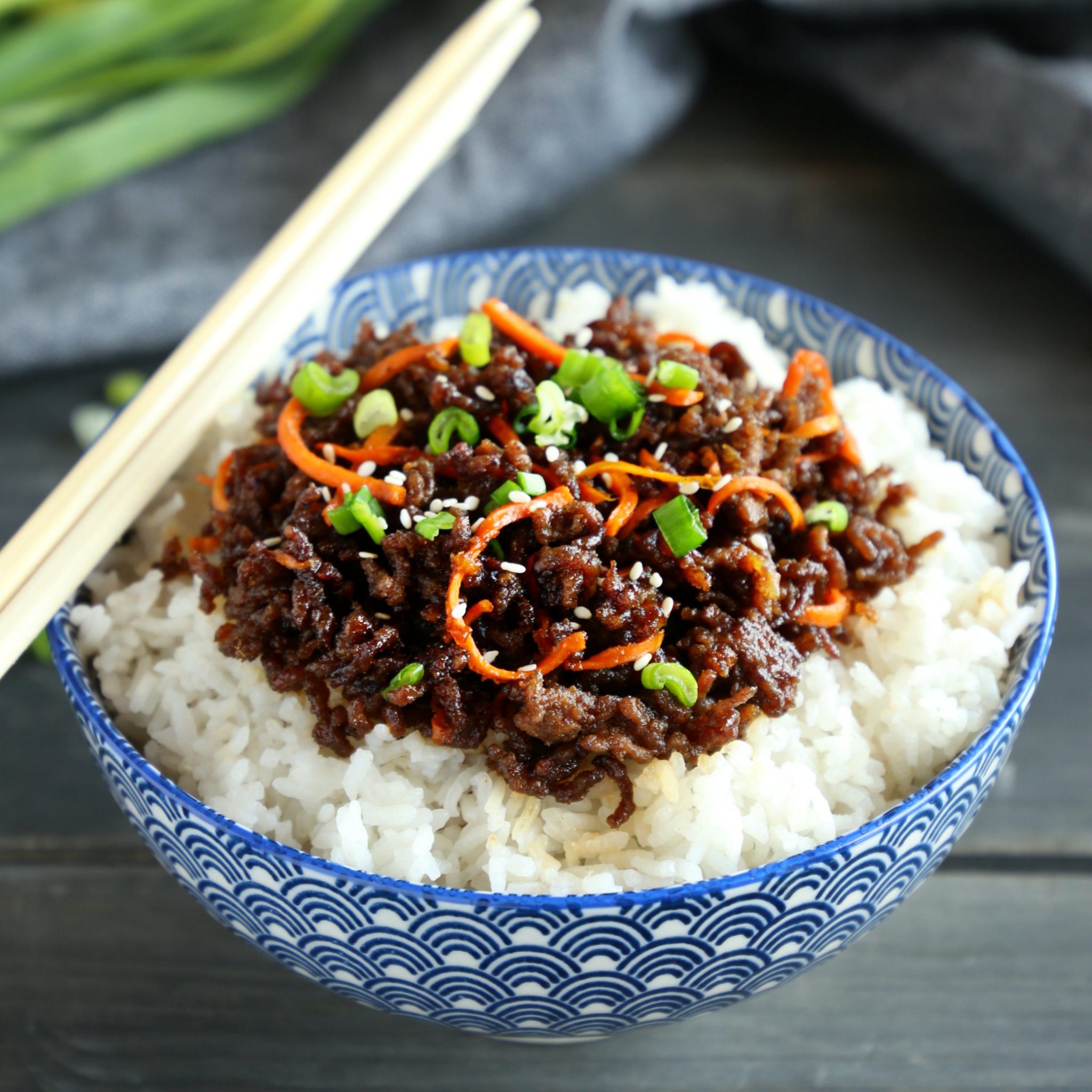 Ten scraper Impressionism Easy Korean Beef Rice Bowls {15 Minute Meal} - The Busy Baker