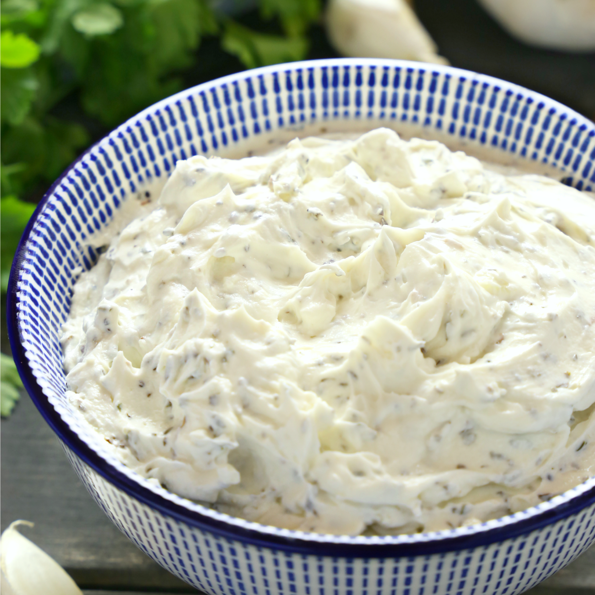 Easy Homemade Herb and Garlic Cream Cheese - The Busy Baker
