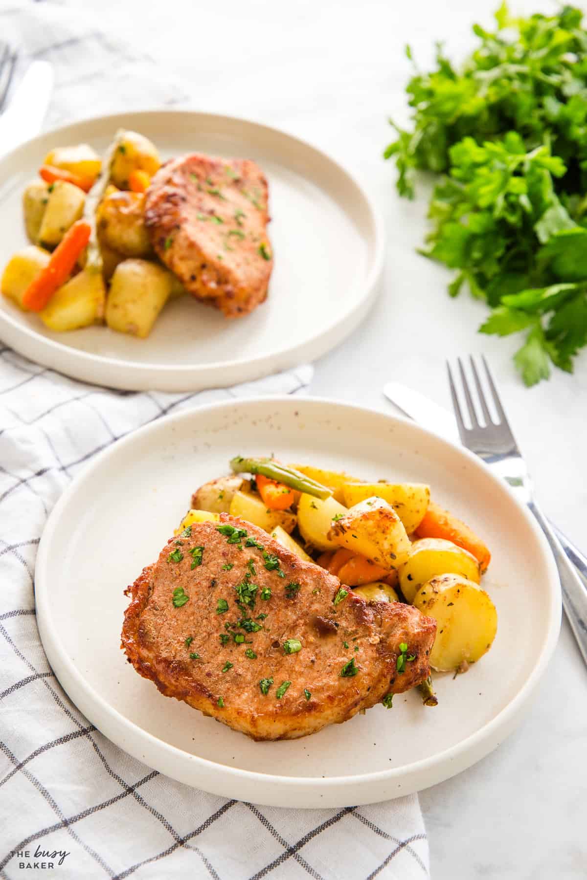 pork chop sheet pan dinner