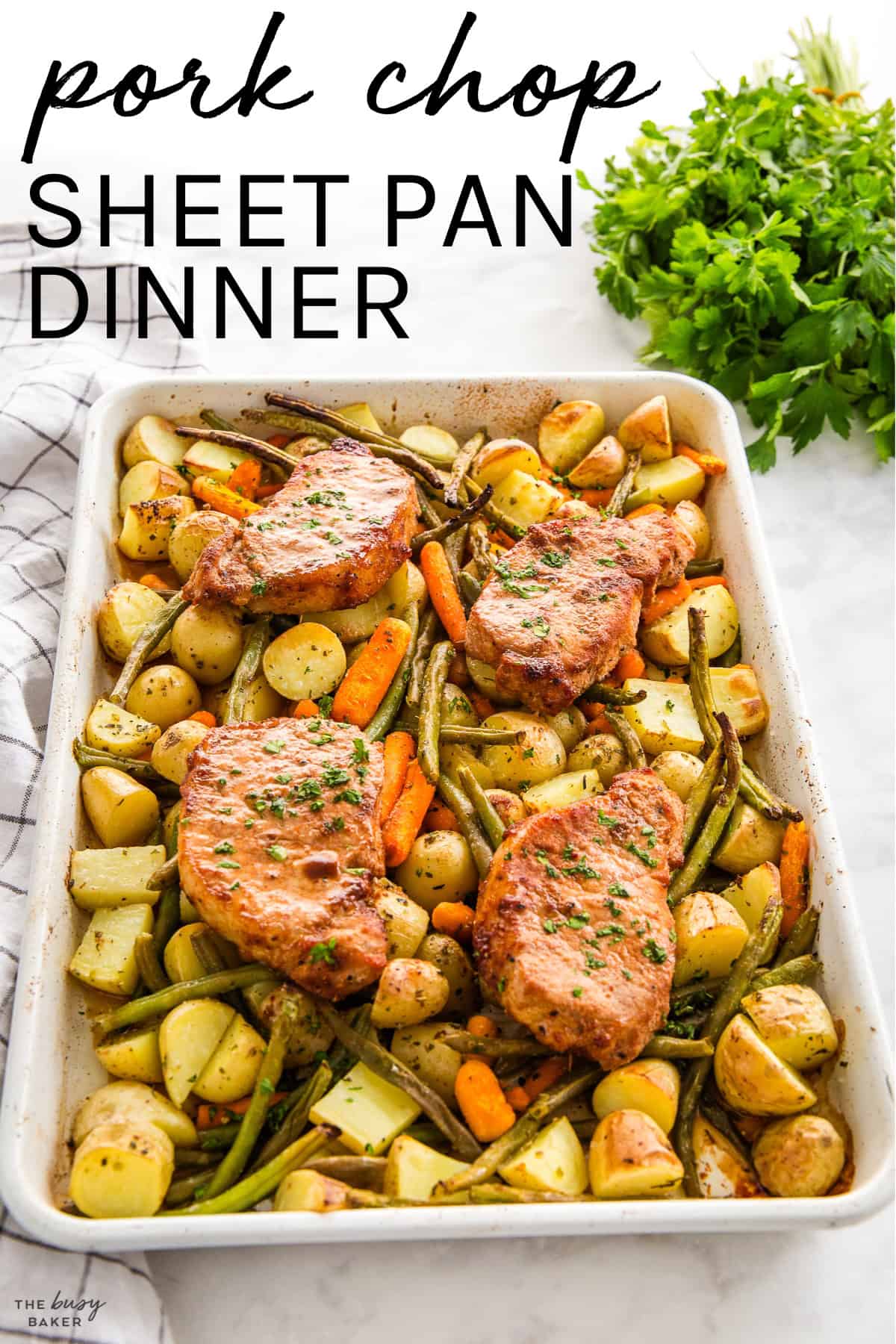 pork chop sheet pan dinner recipe