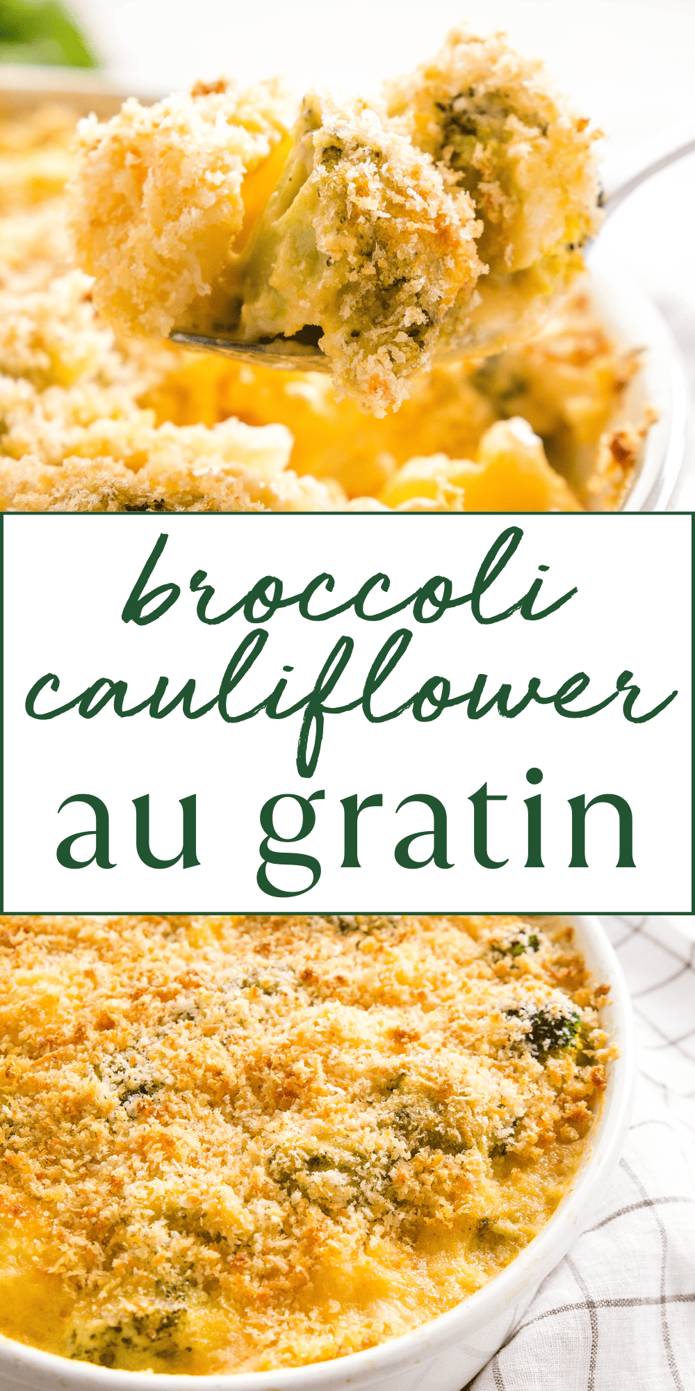 This Broccoli Cauliflower Casserole is the perfect side dish for the holidays or any occasion! Made with tons of fresh veggies and an easy homemade cheese sauce, and baked to comfort food perfection! Recipe from thebusybaker.ca! #holidaysidedish #easysidedish #broccolicheesecasserole #broccolicasserole #broccolicauliflowercasserole via @busybakerblog