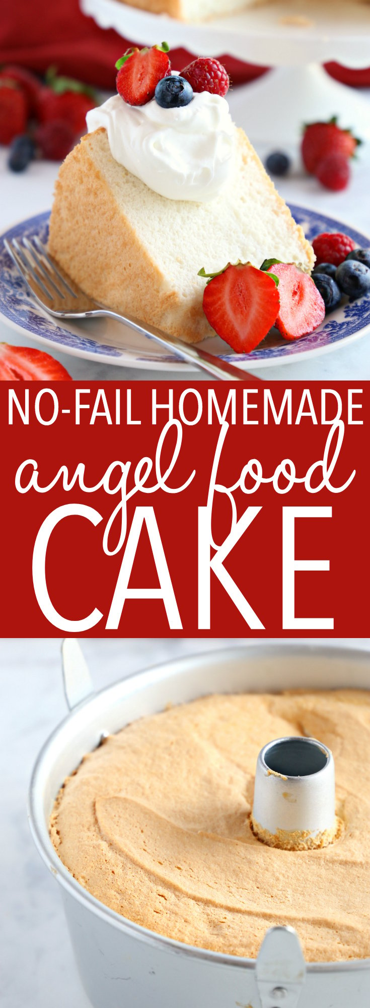 No Fail Homemade Angel Food Cake - The Busy Baker