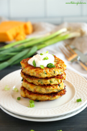 Cheesy Leftover Mashed Potato Pancakes - The Busy Baker
