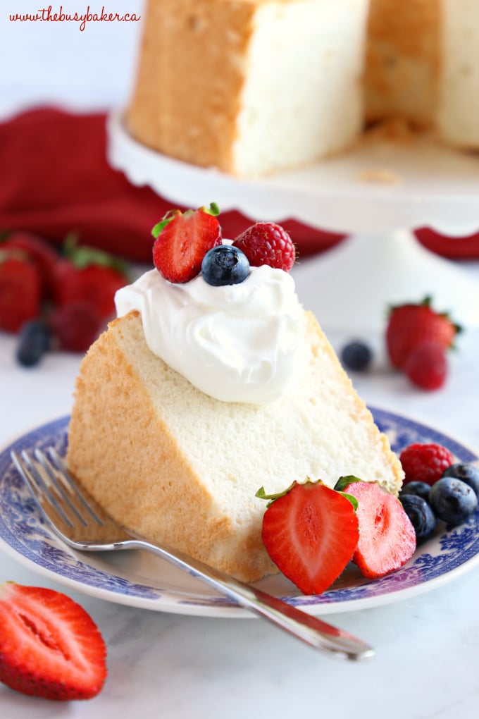 summer dessert with whipped cream and berries 