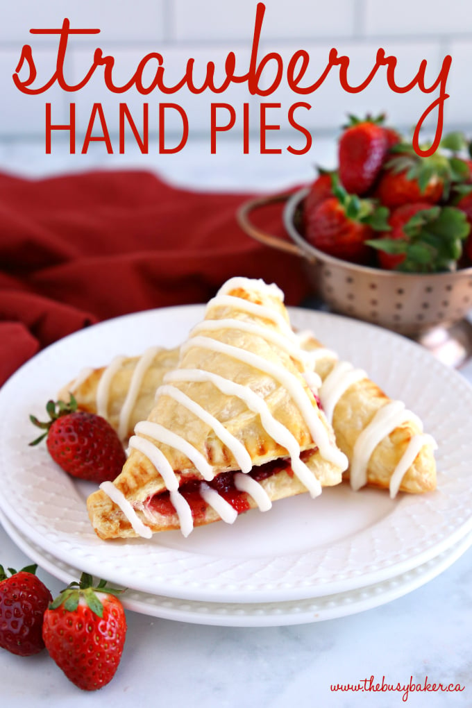 Easy Strawberry Hand Pies with text