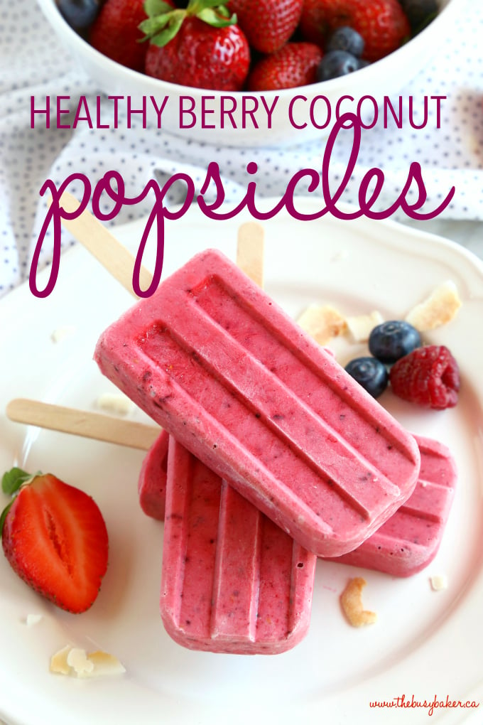 Healthy Berry Coconut Popsicles