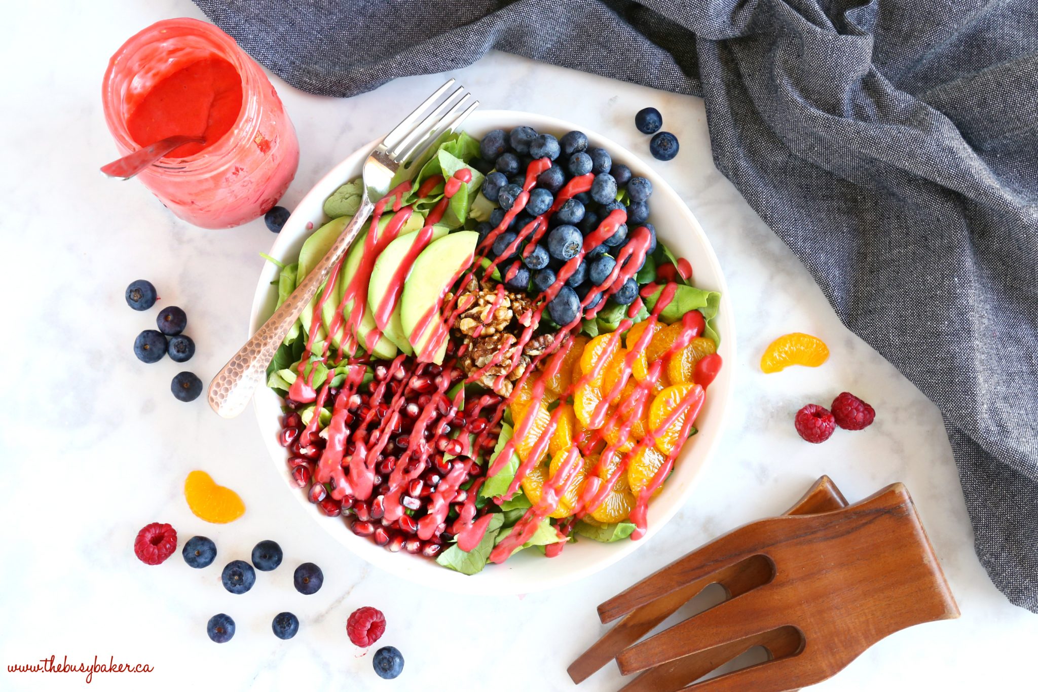 Orange Berry Pomegranate Superfood Salad - The Busy Baker