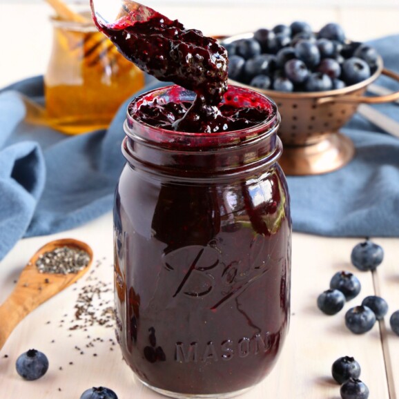 Healthy 3-Ingredient Chia Seed Blueberry Jam - The Busy Baker