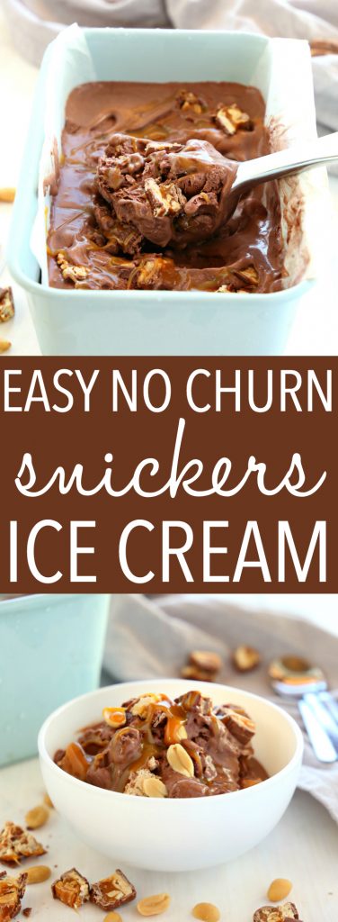 Easy No Churn Snickers Ice Cream Pinterest