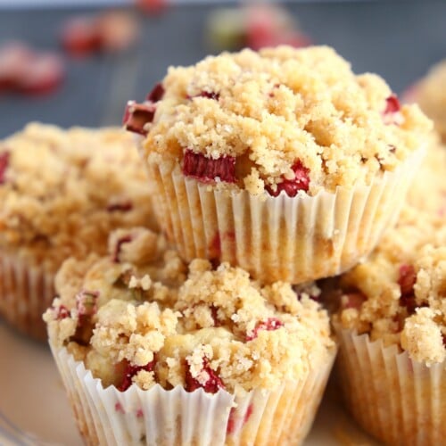Rhubarb Streusel Muffins (Gluten Free) - Flavour and Savour