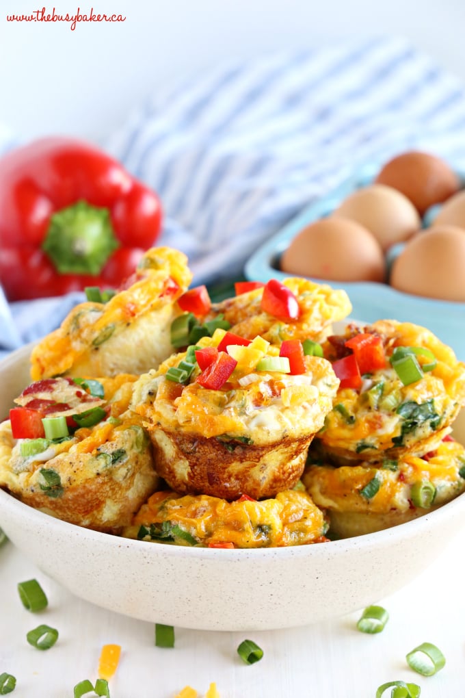 Egg Muffins (Loaded with Veggies, Bacon and Cheese)