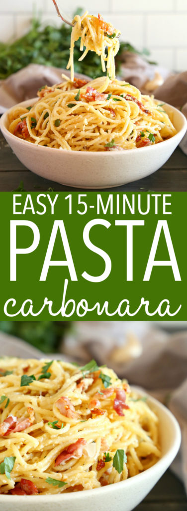 Easy 15-Minute Pasta Carbonara Pinterest