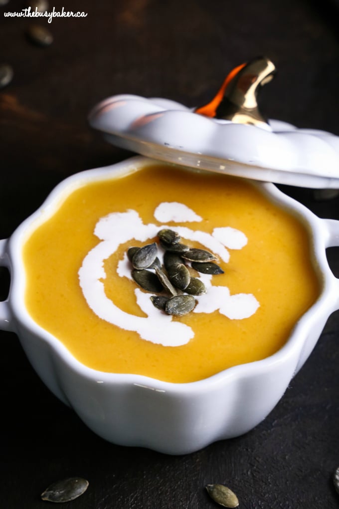 Pumpkin Soup recipe with pumpkin seeds