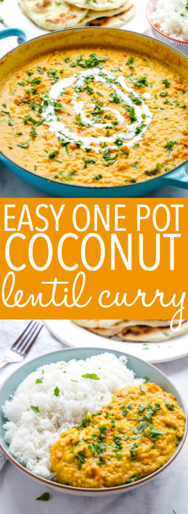 Easy One Pan Lentil Daal Curry Pinterest