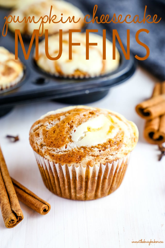 Pumpkin Cheesecake Swirl Muffins