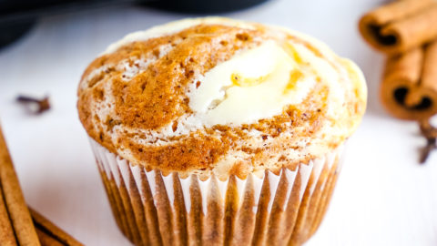 Pumpkin Cheesecake Swirl Muffins The Busy Baker