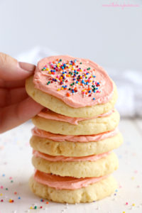 Soft and Chewy Frosted Sugar Cookies - The Busy Baker