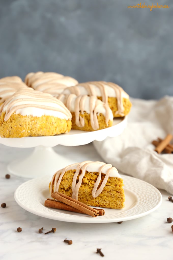 Best Ever Starbucks Pumpkin Scones with spice glaze