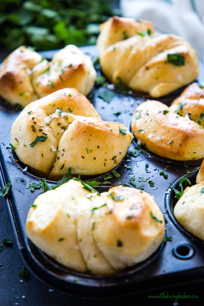 Easy Homemade Garlic Butter Dinner Rolls