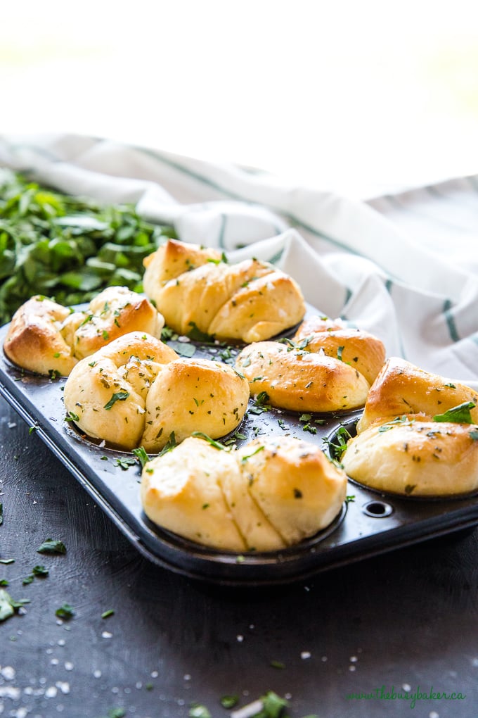 Homemade Garlic Parmesan Crescent Rolls (or plain)