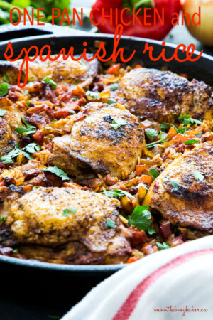 One Pan Spanish-Style Chicken and Rice (Easy Meal) - The Busy Baker