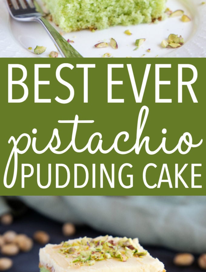 Best Ever Pistachio Pudding Cake - The Busy Baker