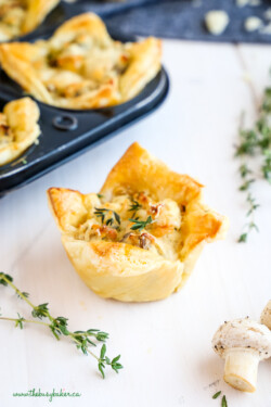 Creamy Parmesan Mushroom Cup Appetizers - The Busy Baker