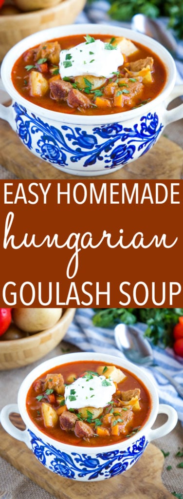 Hjemmelavet ungarsk Goulash suppe Pinterest