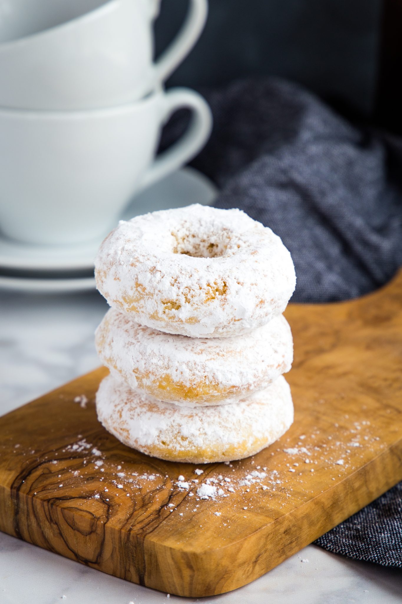 Old Fashioned Powdered Sugar Donuts {Low Fat} The Busy Baker