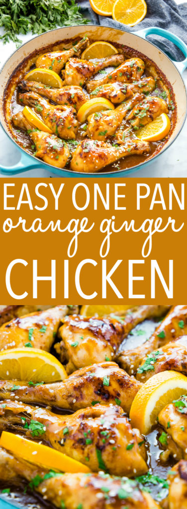 Easy One Pan Orange Ginger Chicken Pinterest