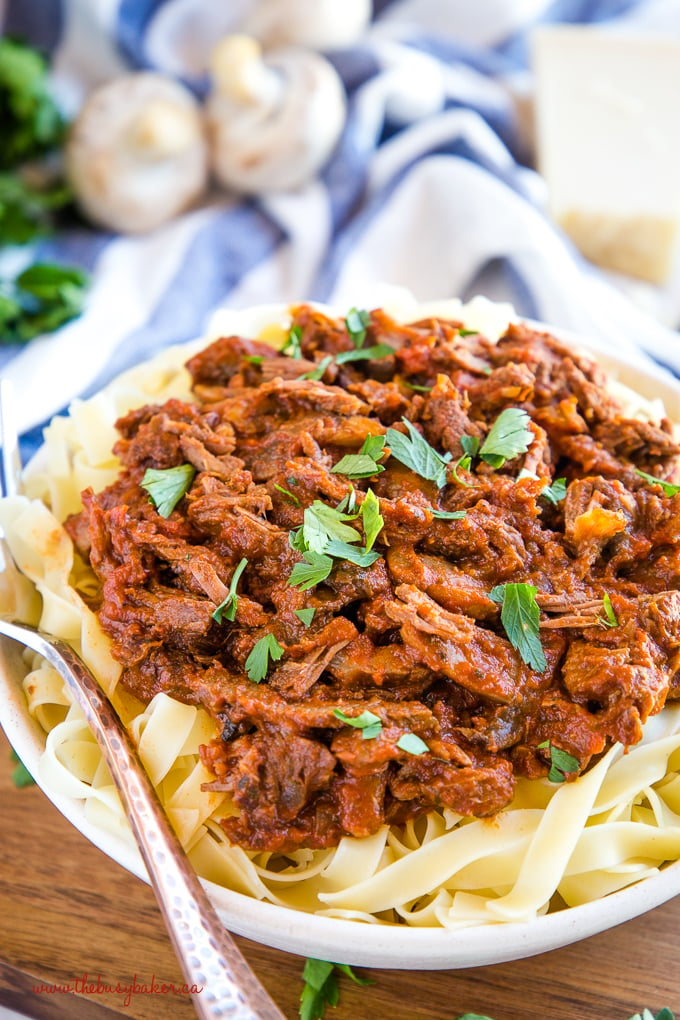 Easy Slow Cooker Beef Ragu (Easy Family Meal) The Busy Baker