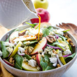 Apple Walnut Spinach Salad with Balsamic Vinaigrette