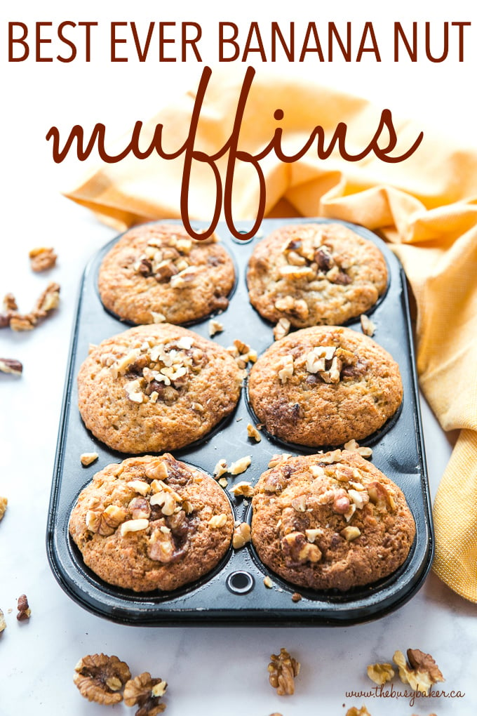 Best Ever Banana Nut Muffins {Easy Muffin Recipe} - The Busy Baker