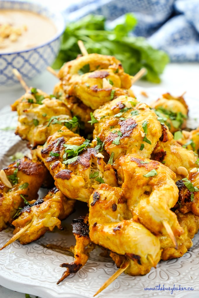 Easy Homemade Chicken Satay with Peanut Dipping Sauce