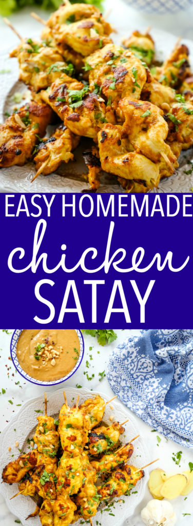 Easy Homemade Chicken Satay with Peanut Dipping Sauce Pinterest