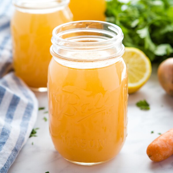 Easy Homemade Chicken Stock {Stove or Slow Cooker} - The Busy Baker