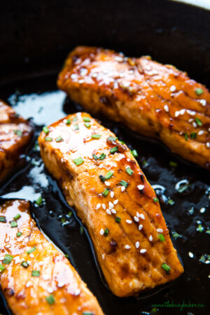 Easy One Pan Maple Glazed Salmon - The Busy Baker