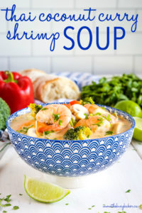 Thai Coconut Curry Shrimp Soup {Dairy Free} - The Busy Baker