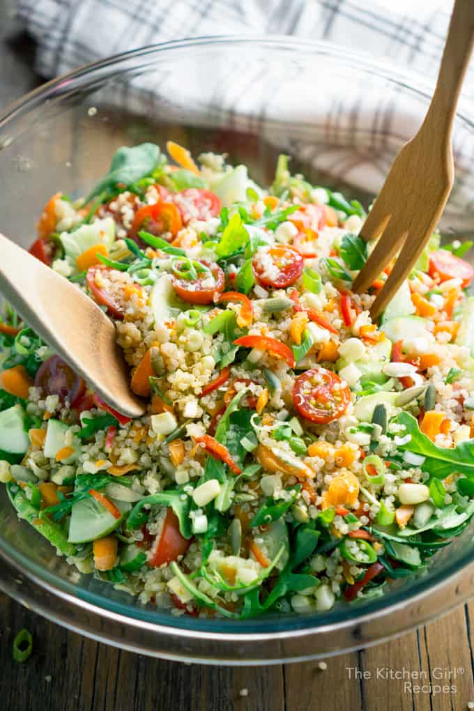 meal prep veggie quinoa chopped salad