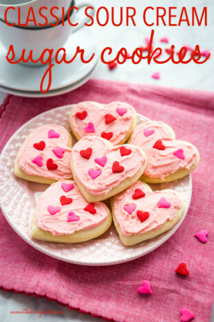 Classic Sour Cream Sugar Cookies {Valentines Day} - The Busy Baker